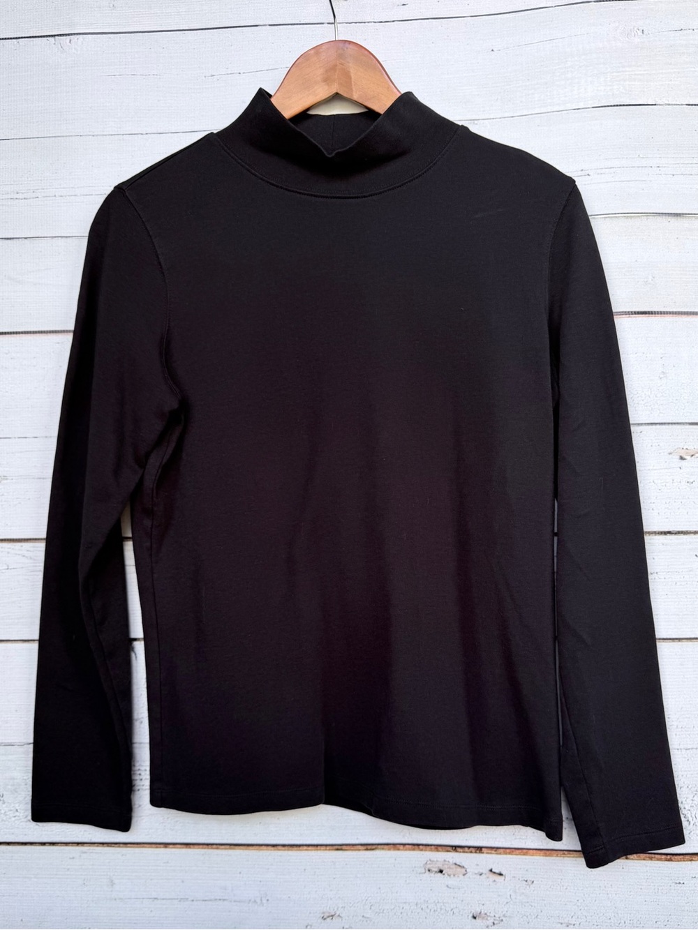 St. John's Bay 100% Cotton Mock Neck Long Sleeve Top - Large